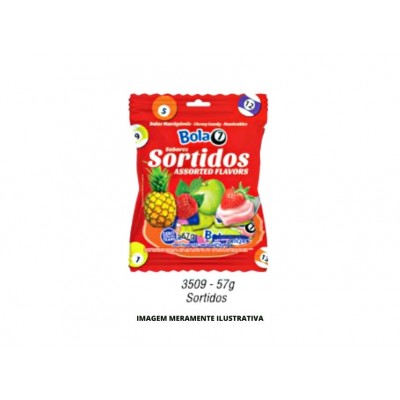BALA - RICLAN - 57g MASTIGAVEL BOLA 7 SORTIDAS RICLAN - CX40